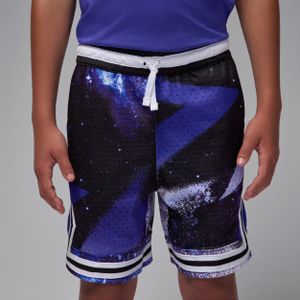 Jordan Dri-FIT Sportshorts mit MJ-Print und diamantförmigen Akzenten (ältere Kinder) - Schwarz