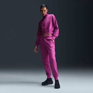 Nike Sportswear Phoenix Fleece Damen-Trainingshose mit mittelhohem Bund - Lila