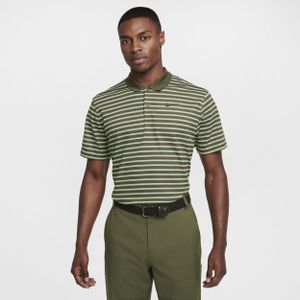 Nike Dri-FIT Victory gestreiftes Golf-Poloshirt für Herren - Grün
