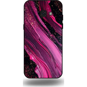 Telefoonhoesje geschikt voor Samsung Galaxy A5 2017 met marmer opdruk - TPU backcover case marble design - Paars Roze