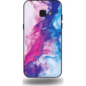 Telefoonhoesje Geschikt voor
 Samsung Galaxy A5 2017 met Roze Blauw Marmer Opdruk - TPU Backcover Case Rose
 Blue Marble Design