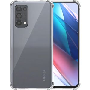 Telefoonhoesje Geschikt voor Oppo Reno 5
 5G / Find X3 Lite Transparant Schokbestendig - Shockproof TPU SIliconen
 Backcover Case met Stootrand Doorzichtig