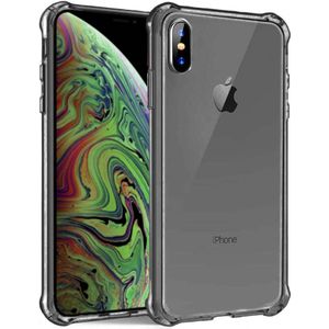iPhone X/Xs transparant siliconen hoesje - Zwart