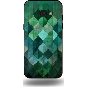 Telefoonhoesje geschikt voor Samsung Galaxy A5 2017 met groene bladeren opdruk - TPU backcover case green leaf design - Groen