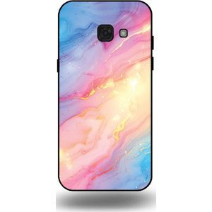 Telefoonhoesje Geschikt voor
 Samsung Galaxy A5 2017 met Regenboog Glitter Marmer Opdruk - TPU Backcover
 Case Rainbow Glitter Marble Design