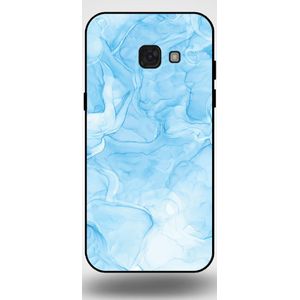 Telefoonhoesje voor Samsung  Galaxy A5 2017 met marmer opdruk - TPU backcover case marble design -  Lichtblauw