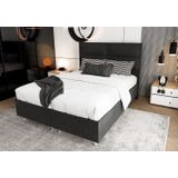 Nessa® - Opbergruimte Boxspring Block - Zwart - Inclusief Orthopedisch Pocketvering Matras