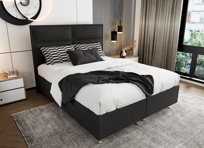 Nessa® - Opbergruimte Boxspring Block - Zwart - Inclusief Orthopedisch Pocketvering Matras