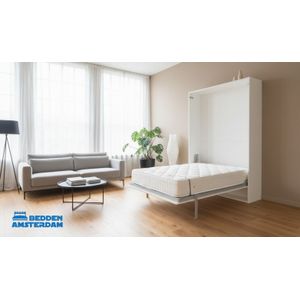 Compaqt - Deluxe - Verticaal Opklapbed - Ruimtebesparend - Met Metalen Frame