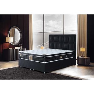 Texas - Opbergboxspring - Grijs - Luxe Bekleding - 1010 Liter Opbergruimte