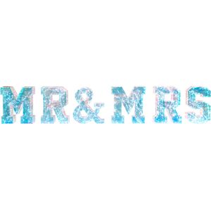 6-delige LED decoratie meerkleurige verlichte letterverlichting Mr&Mrs verlichte borden USB