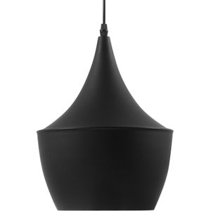 Hanglamp zwart metaal 197 cm tweekleurige lampenkap hedendaags modern
