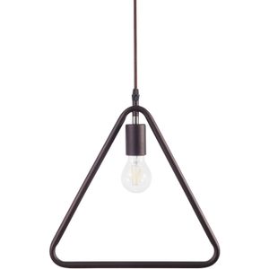 Plafondlamp bruin metaal 183 cm driehoekige lampenkap hanglamp industrieel