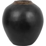 Beliani LAURI - Decoratieve Vaas - Zwart - Terracotta