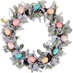 Decoratieve krans multicolor synthetisch materiaal decoratieve eieren pasen
