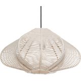 Hanglamp natuurlijk beige katoenen touw structuur lampenkap japandi natuur stijl katoenen touw