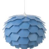 Hanglamp blauwe plastic dennenappel bol lampenkap