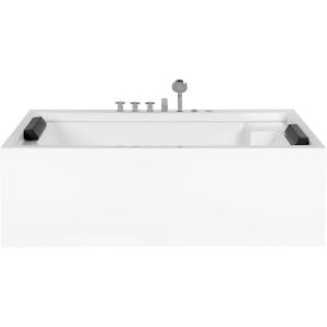 Whirlpool badkuip Wit Acryl Rechthoekig 110 x 180 cm Modern Minimalistisch