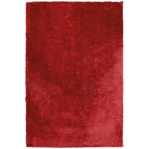 Vloerkleed rood 160 x 230 cm hoogpolig
