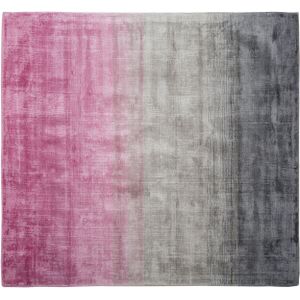 Vloerkleed grijs/roze viscose 200 x 200 cm ombre effect modern
