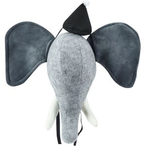 Pluche hoofd dier wanddecoratie grijs katoen olifant kinderkamer speelgoed decoratie accessoires