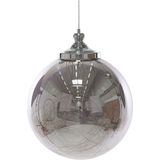 Hanglamp glas zilver elementen bol vorm modern