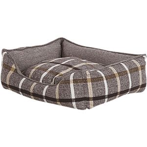 Comfortabel hondenbed katoen bruin 50x50 cm perfect voor kleine en middelgrote honden, evenals katten
