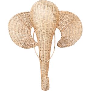 Wanddecoratie natuurlijk licht rotan olifant handgemaakt modern industrieel accessoire voor kinderkamer