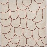 AVDAN - Laagpolig vloerkleed - Beige - 200 x 200 cm - Katoen