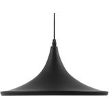 Hanglamp mat zwart met gouden kap geometrisch modern minimalistisch ontwerp