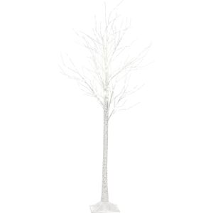 Buiten LED kerstboom wit Metaal 190 cm Decoratie Seizoen Thuis Tuin Decoratie met Verlichting