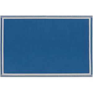 Buitenkleed blauw/wit polypropyleen 120 x 180 cm