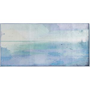 Vloerkleed multicolor polyester 80 x 150 cm abstract aquarelverf patroon