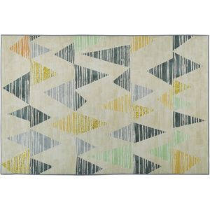 YAYLA - Laagpolig vloerkleed - Grijs - 140 x 200 cm - Polyester