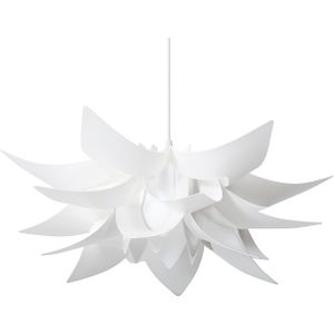 Hanglamp witte plastic bloem lampenkap plafondlamp