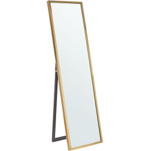 Staande spiegel goud 40 x 140 cm kunststof rechthoekig moderne retrostijl