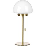 Tafellamp goud metalen basis lampenkap trekkoord minimalistische stijl kantoor bureaulamp