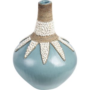 Beliani SILAU - Decoratieve vaas - Blauw - Terracotta