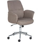 Elegante bureaustoel polyester stof modern draaibaar zacht comfortabel studeerkamer werkkamer