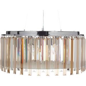 Kroonluchter chroom plafondlamp met glazen kristallen ijzer verlichting glamour stijl woonkamer eetkamer