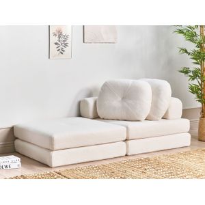 Moderne minimalistische slaapbank 1-zits zetelbed met kussen wit Oden