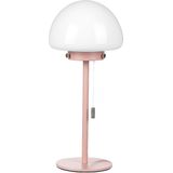 Tafellamp roze metalen basis lampenkap trekkoord minimalistische stijl kantoor bureaulamp