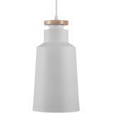 Hanglamp witte lampenkap geometrisch modern minimalistisch ontwerp