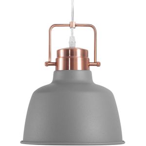 Plafondlamp grijs metaal 179 cm hanglamp lampenkap industrieel