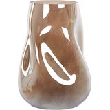 Beliani IMEROS - Decoratieve vaas - Bruin - Glas