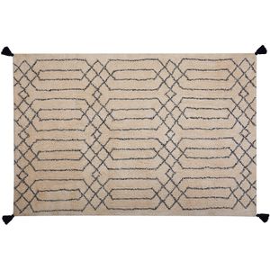 MALTEPE - Shaggy vloerkleed - Beige - 160 x 230 cm - Katoen