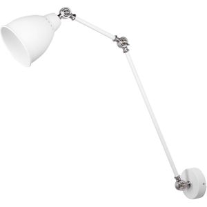 Wandlamp wit metaal met lange draaibare arm verstelbaar klokvormig modern ontwerp