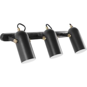 Wandlamp 1-lichts zwart metalen klokvormige elegante moderne retro stijl