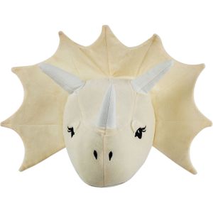 Pluche hoofd dier wanddecoratie wit katoen dino dinosaurus kinderkamer speelgoed decoratie accessoires