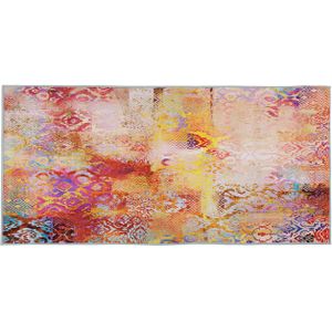 Vloerkleed multicolor polyester 80 x 150 cm abstract